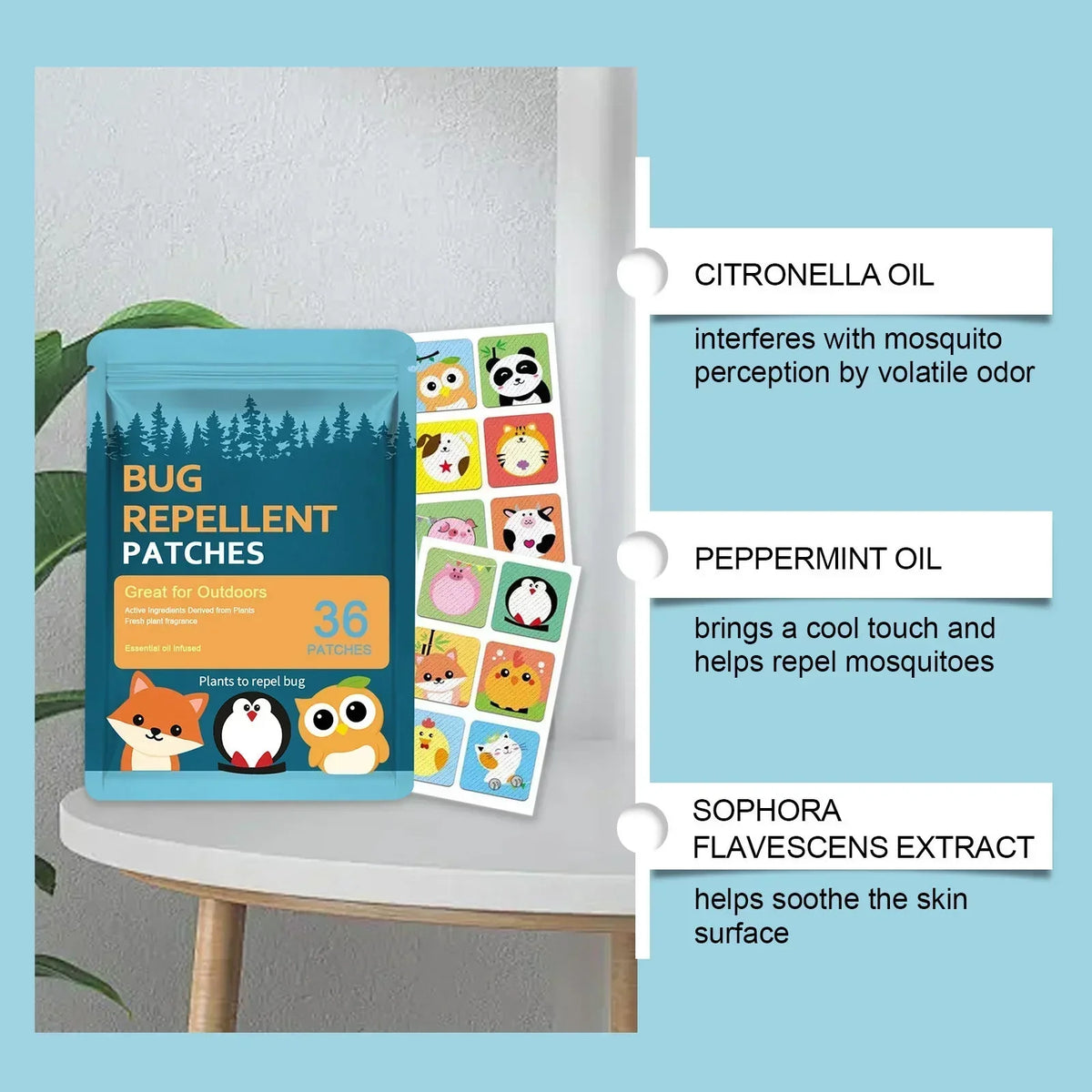 BuzzAway – Mosquito Repellent Stickers for Kids (36 Pack)