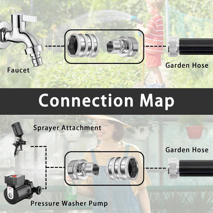 GardenPro – Stainless Steel Quick Connect Hose Set