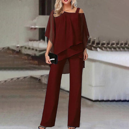 PureLuxe – Women’s Layered Chiffon Outfit Set