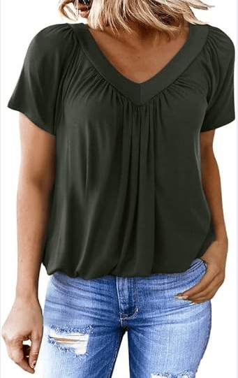 AuraFit | Classic Women’s V-Neck Casual Tee