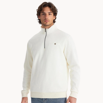 Lennox Mock Neck Zip Sweater | Belevite