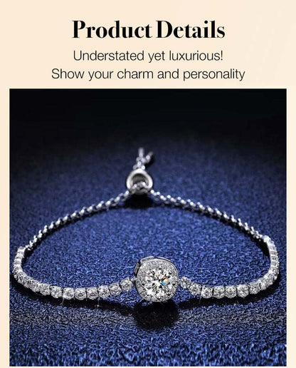 AureliaShine – Premium Sparkling Moissanite Bracelet
