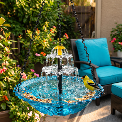 FeatherFlow – Solar Bird Bath Fountain for Gardens