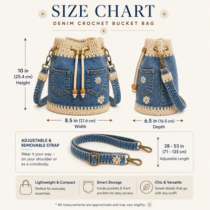 DaisyDenim – Crochet Bucket Bag