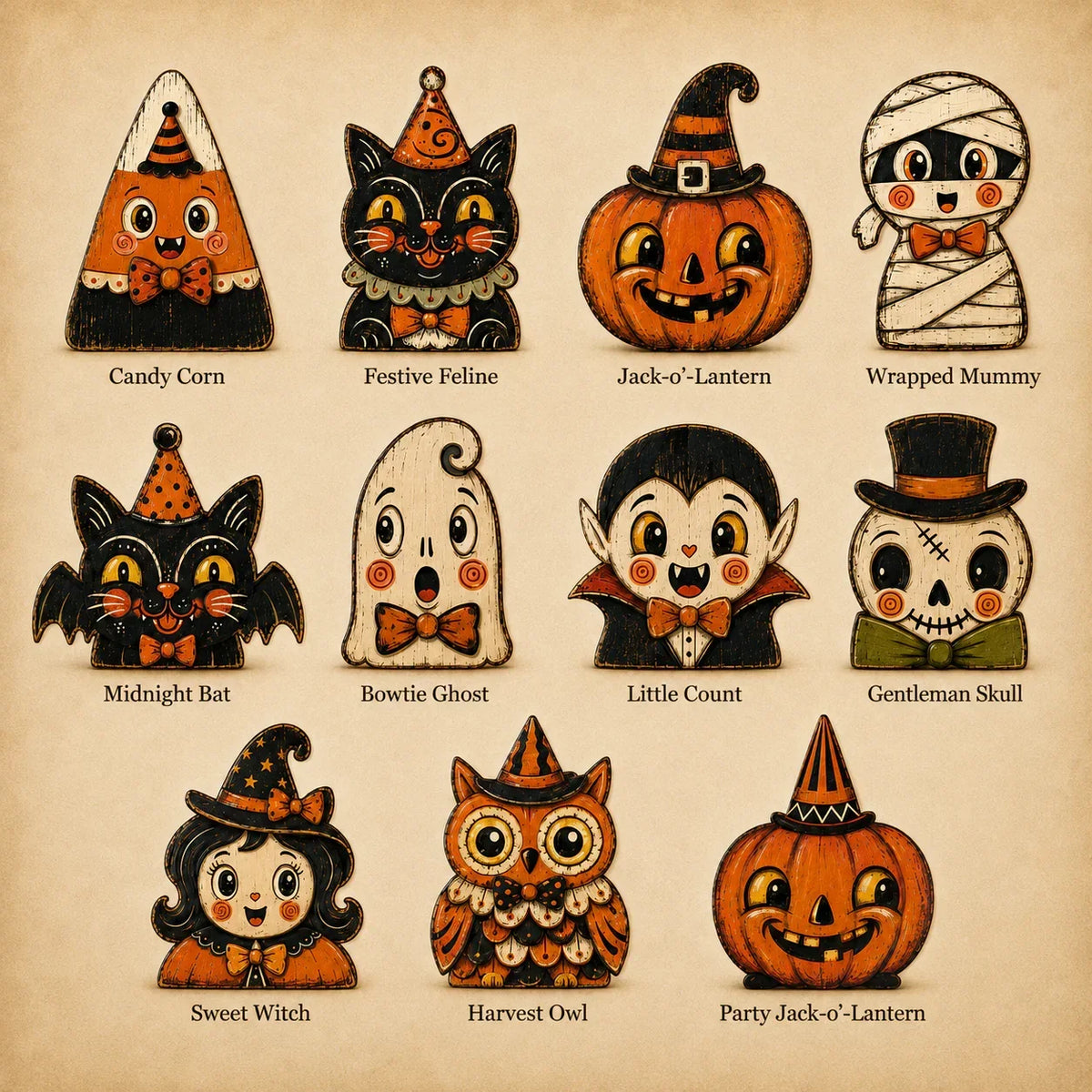 HarvestHeirloom – Vintage Holiday Wooden Figurine Collection
