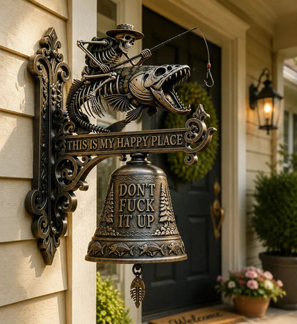 RusticTide – Metal Skeleton Fisherman Wall Bell