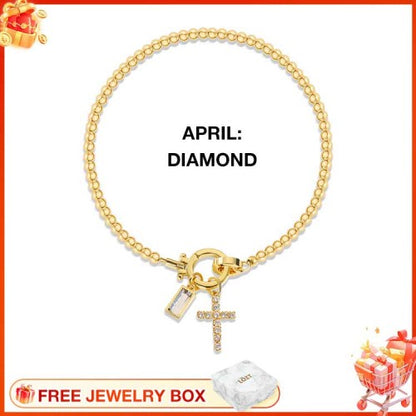 CelestiaFaith – Gold Cross Bracelet