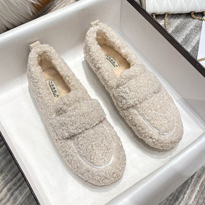 Arielle Plush Moccasins With Non-Slip Sole | belevite