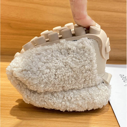 Arielle Plush Moccasins With Non-Slip Sole | belevite