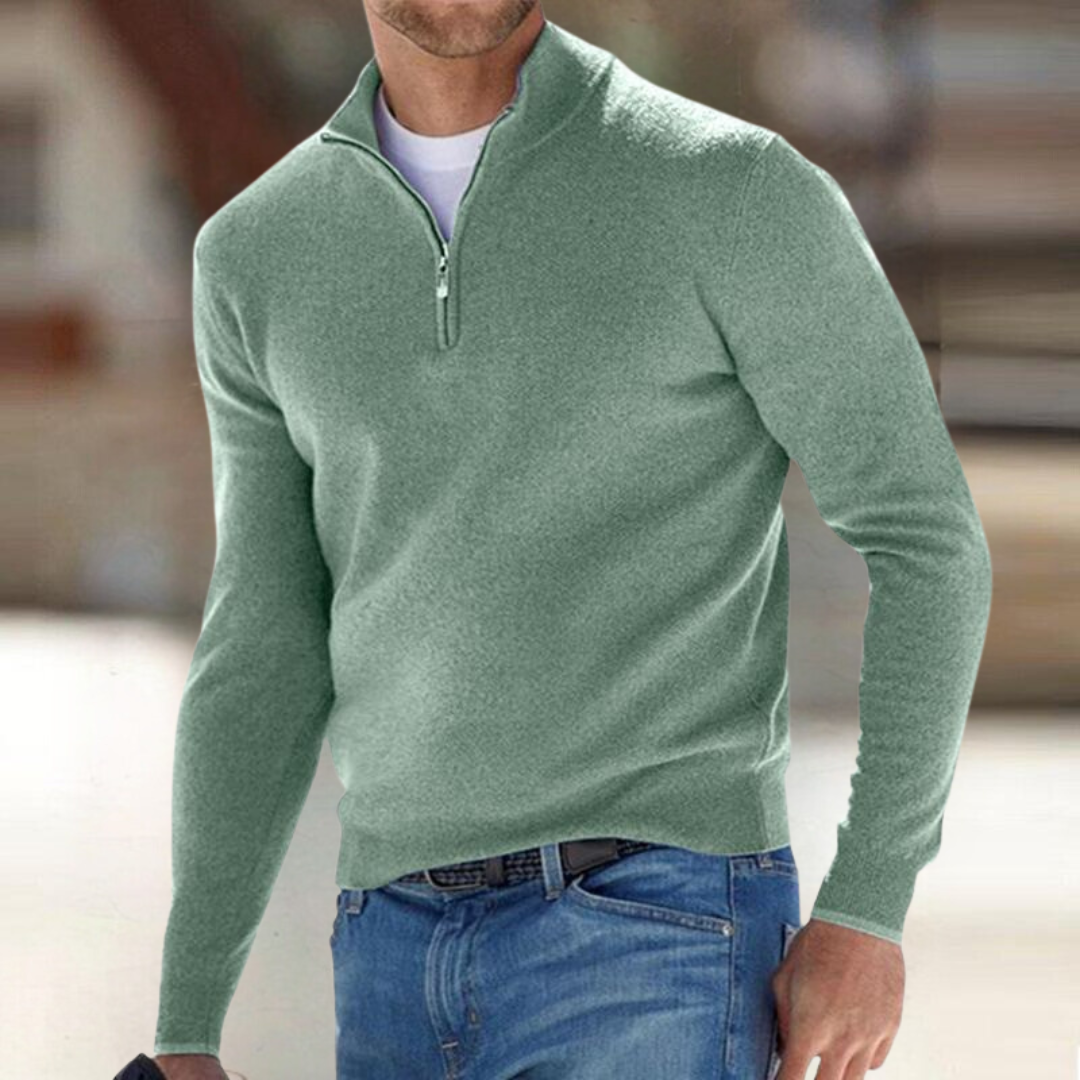 Santous Zip-Up Sweater | Belevite