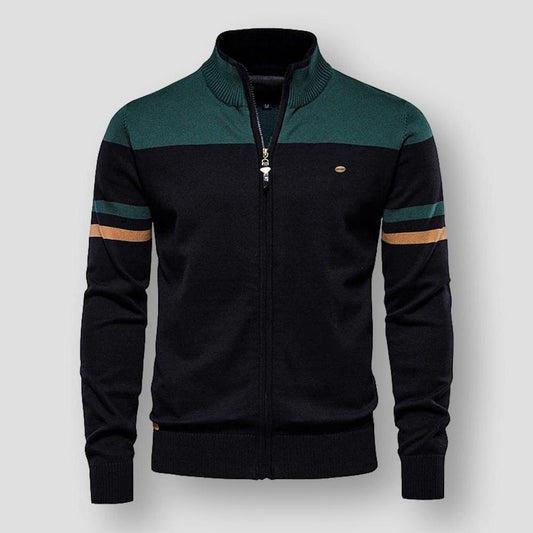 Atlas Retro Striped Bomber Jacket | belevite