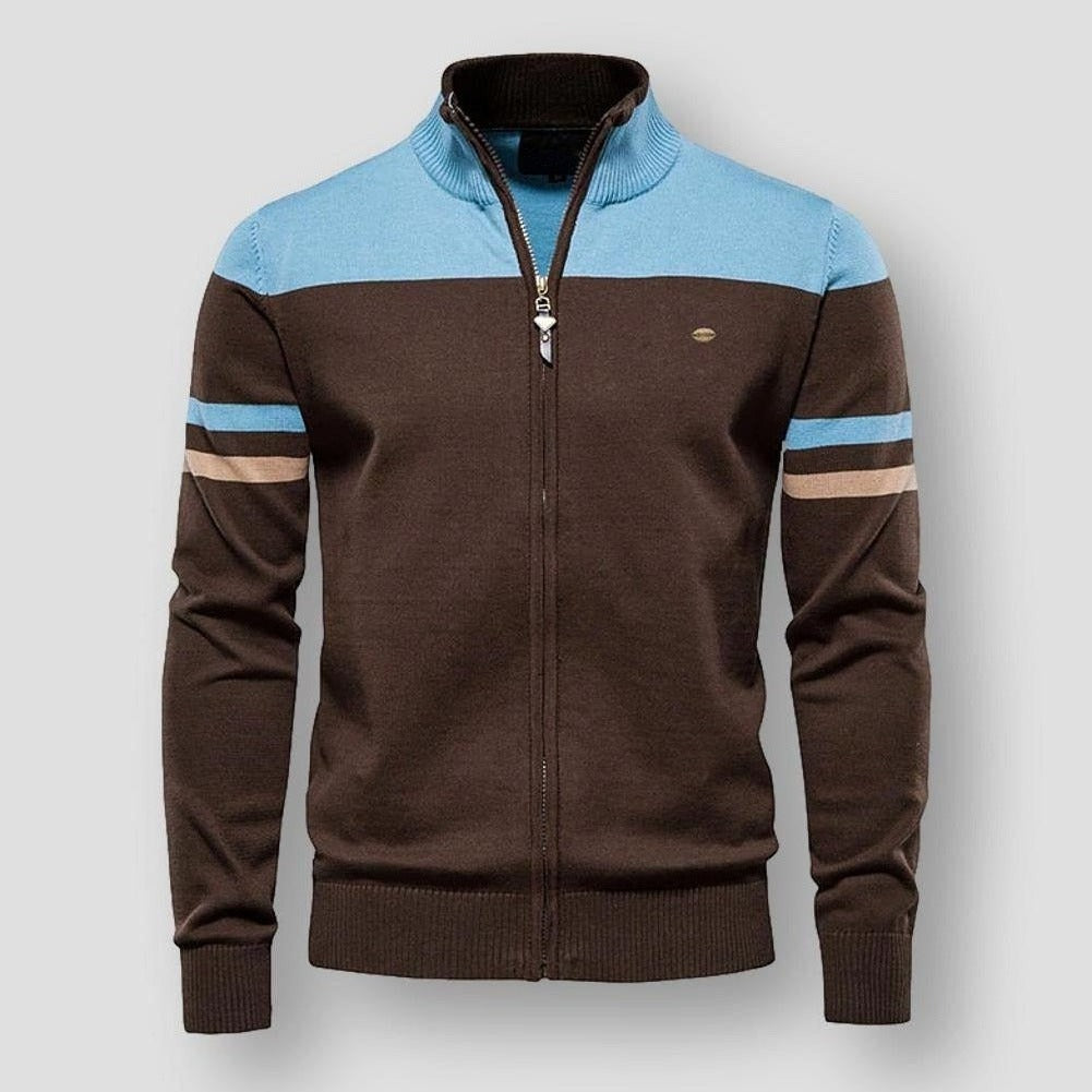 Atlas Retro Striped Bomber Jacket | belevite