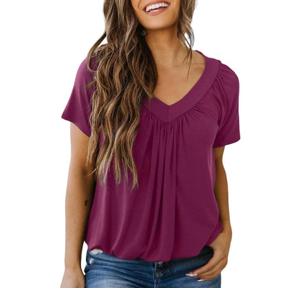 AuraFit | Classic Women’s V-Neck Casual Tee