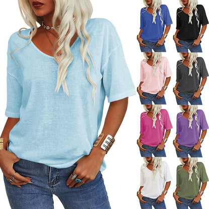VivaVee – Women's V-Neck Tee for Effortless Style