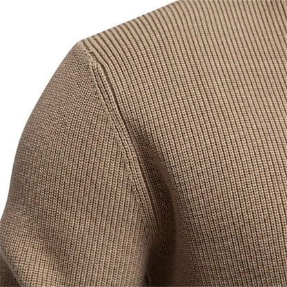 Ashton Button Mockneck Sweater | belevite