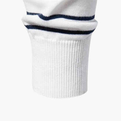 Atlantic Stripe Cotton Sweater | belevite