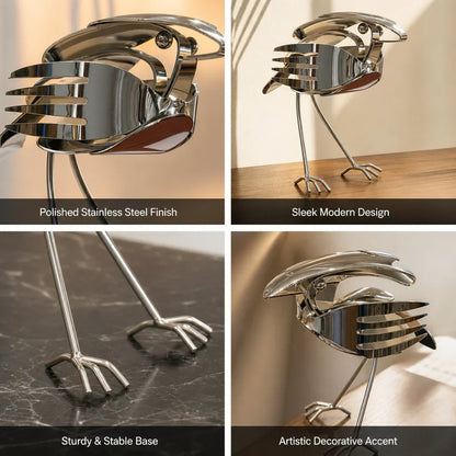 RobinForge – Handcrafted Scrap Metal Robin Sculpture