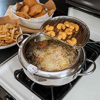 CookForge – Premium Stainless Frying Po & Oil Control Rack System