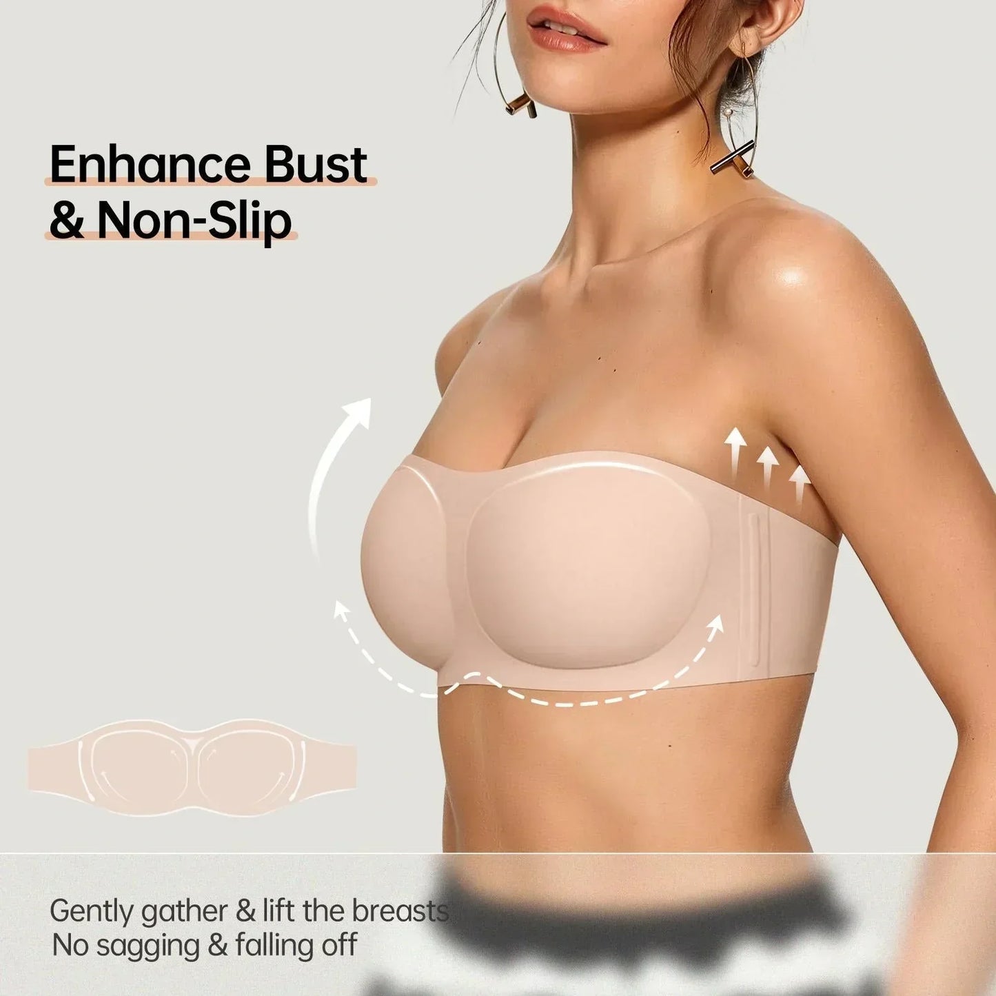 VelvetHold – Non-Slip Strapless Bra