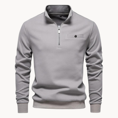 Lennox Mock Neck Zip Sweater | Belevite