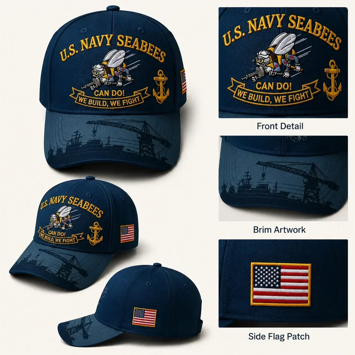 Seabee - US Navy Seabees “Can Do!” Tribute Cap 🇺🇸