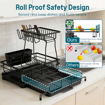 KitchenFlow – Adjustable Dish Drying Storage Rack