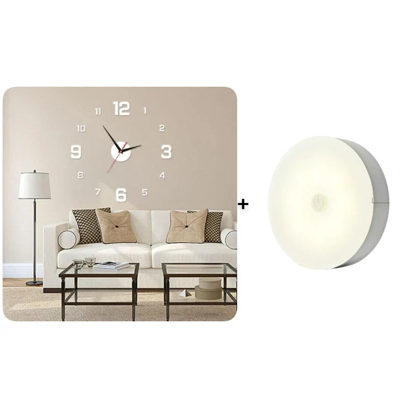 TimeVista – 3D Luminous Acrylic Wall Clock Set