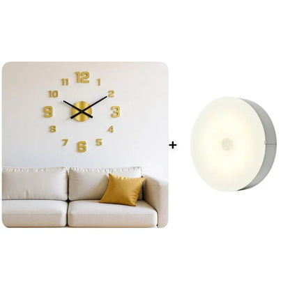 TimeVista – 3D Luminous Acrylic Wall Clock Set