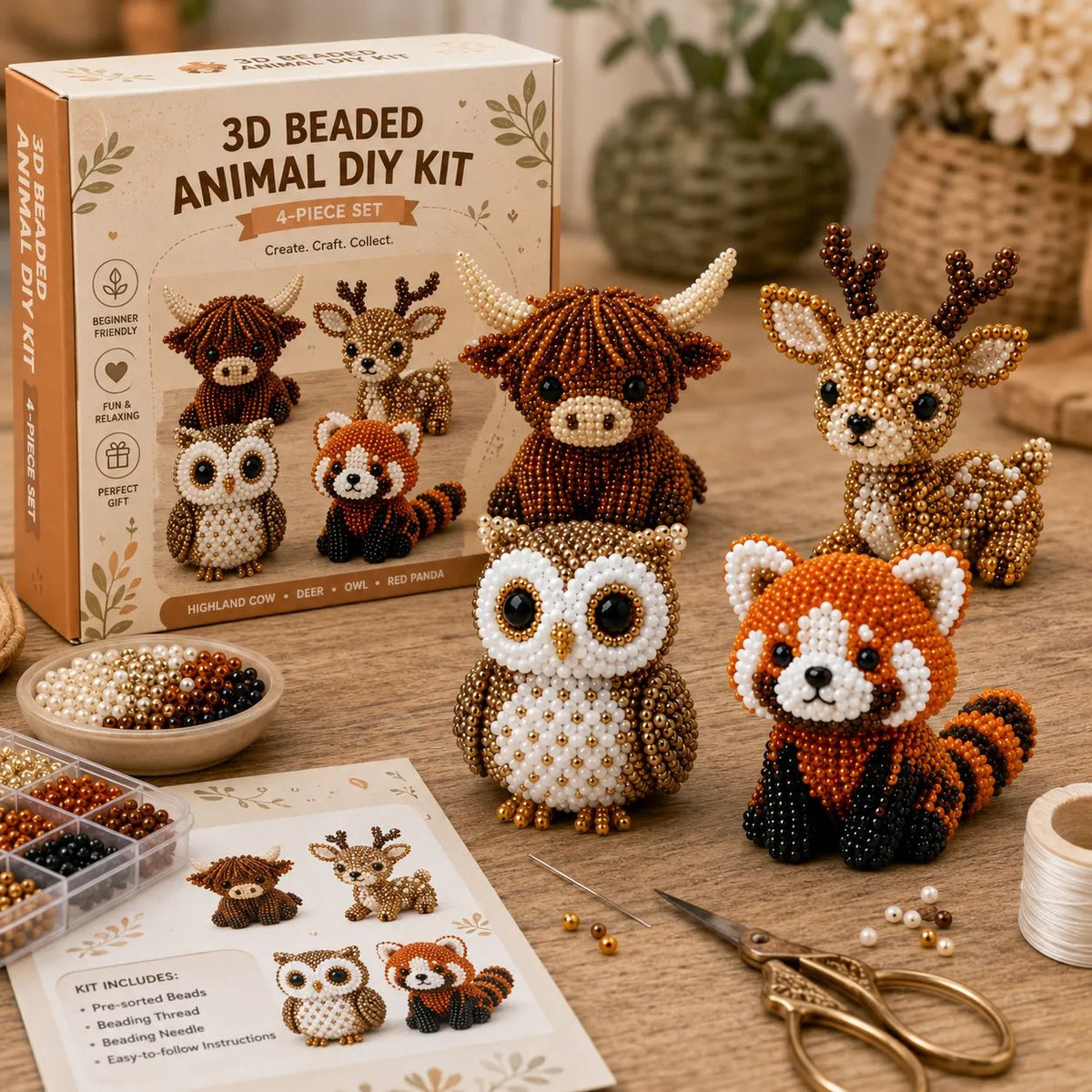 BeadCraft Mini – Tiny 3D Beaded Animal DIY Kit
