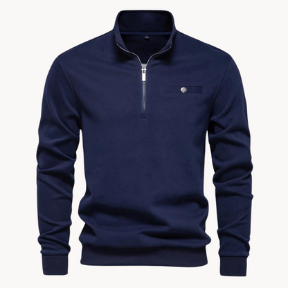 Lennox Mock Neck Zip Sweater | Belevite