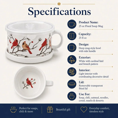 BloomBowl – Floral Handled Soup Mug