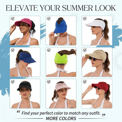SunPony – UPF 50+ Ponytail Sun Visor Hat