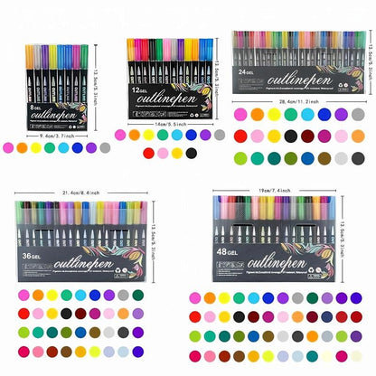 GlowStroke – Double Line Outline Marker Pens
