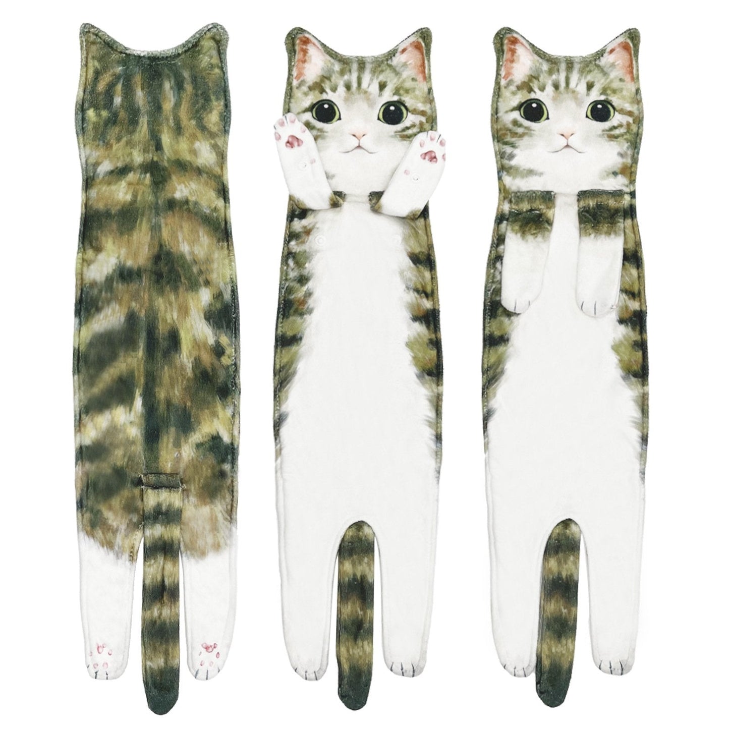 PurrfectlyClean – Humorous Cat Print Hand Towels