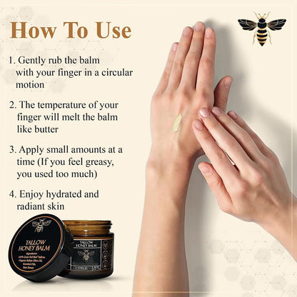 GlowTallow - Organic Nourishing Balm with Raw Honey