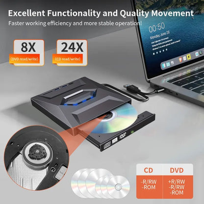 DiscMate – Retro-Style Portable CD/DVD Burner