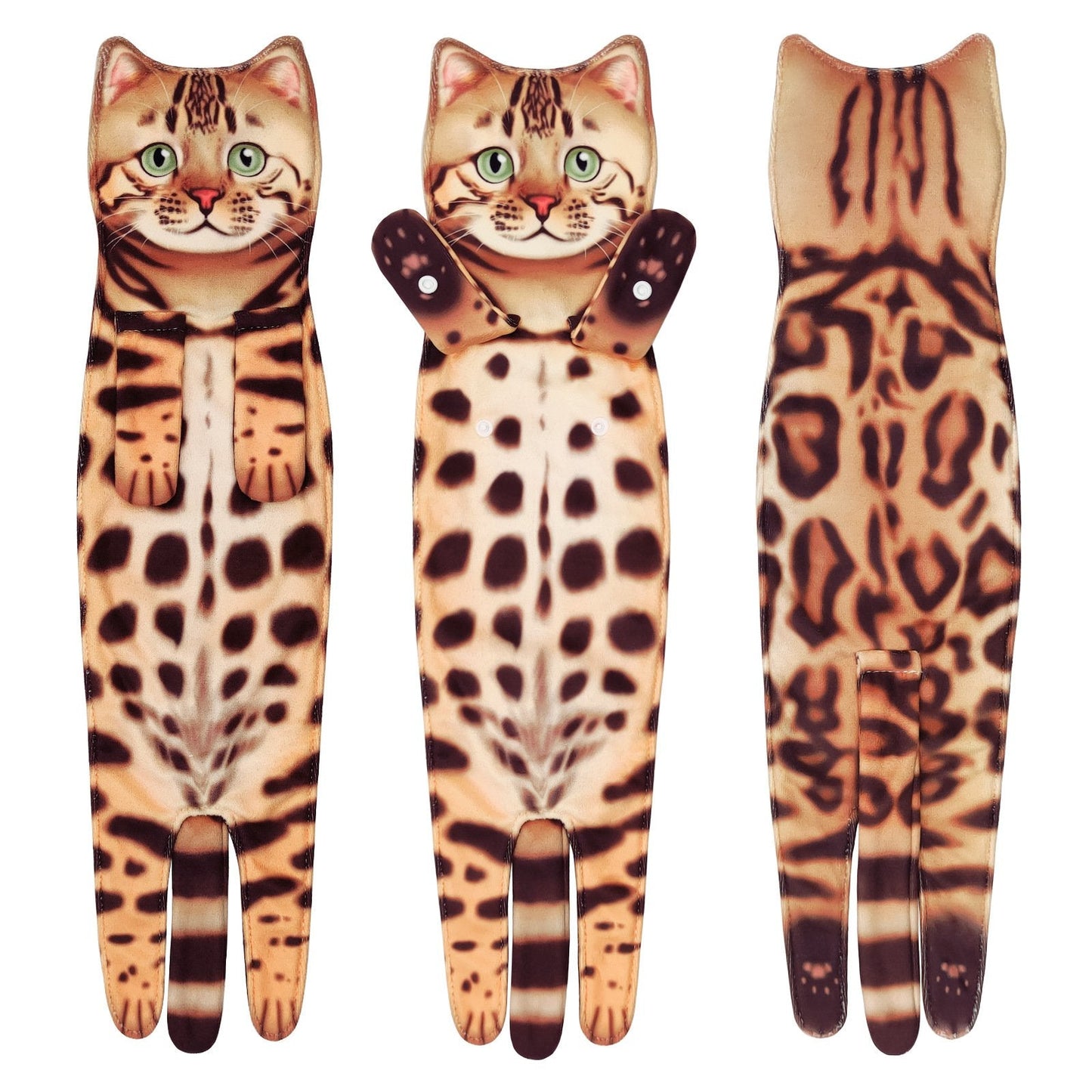 PurrfectlyClean – Humorous Cat Print Hand Towels