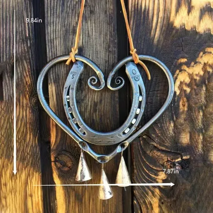 HeartForge – Horseshoe Heart Wind Chime