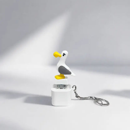 SquawkKey – Funny Seagull Button Keychain