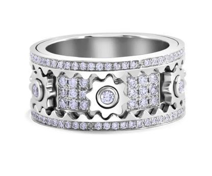 Zigzag - Sliding Ring Modern Statement Style