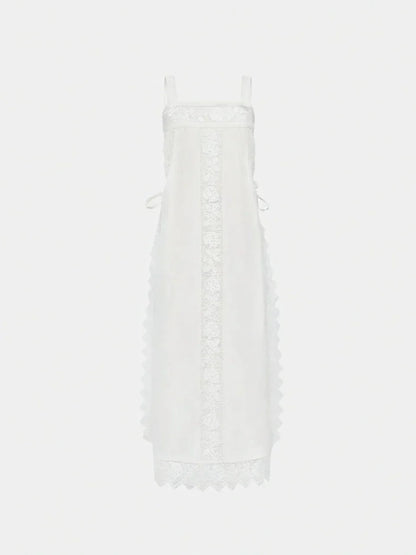 PureLinen – Vintage Lace Summer Midi Dress