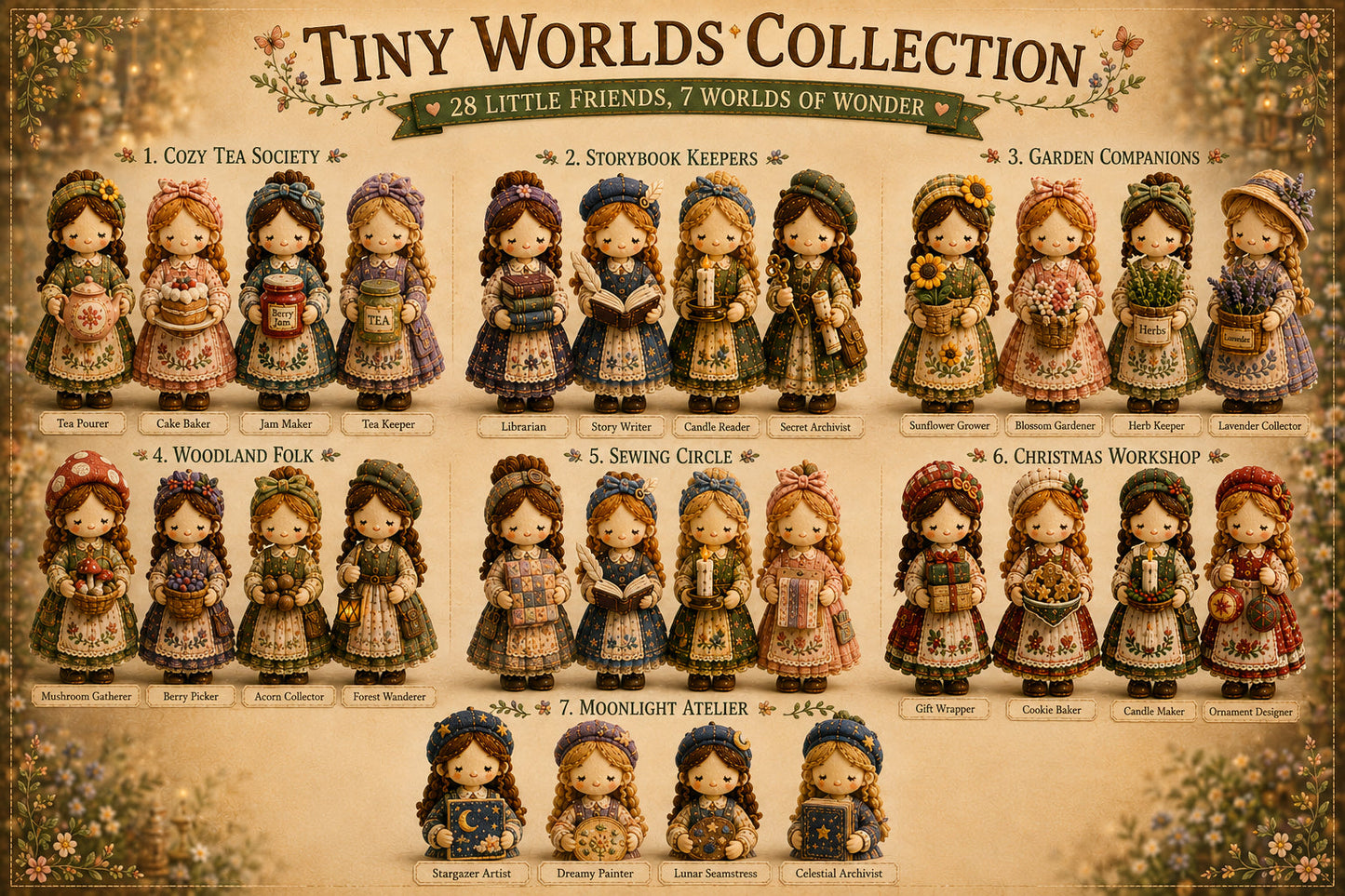 TinyWorlds – Cozy Patchwork DIY Craft Kit Collection