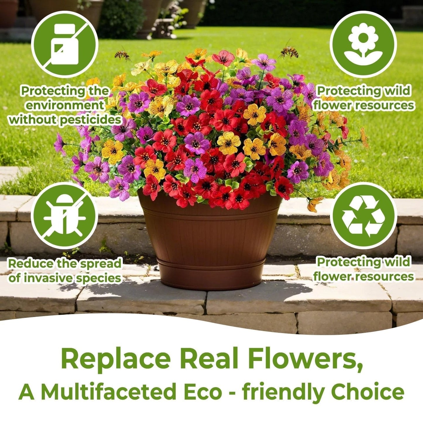 PureFlora – Realistic UV Resistant Decorative Flowers