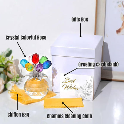 EternaPetal – Multicolor Crystal Rose Gift