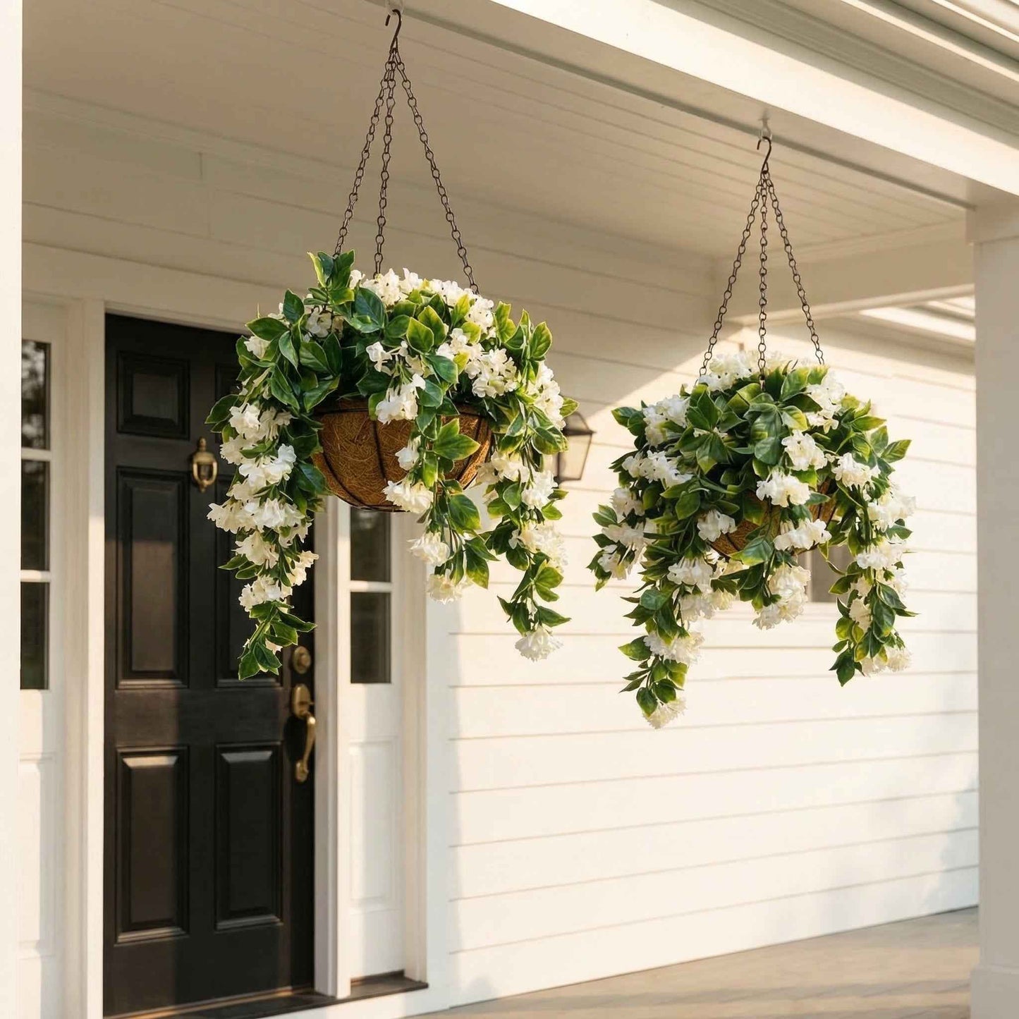 FloraVibe – Faux Crepe Myrtle Floral Hanging Basket