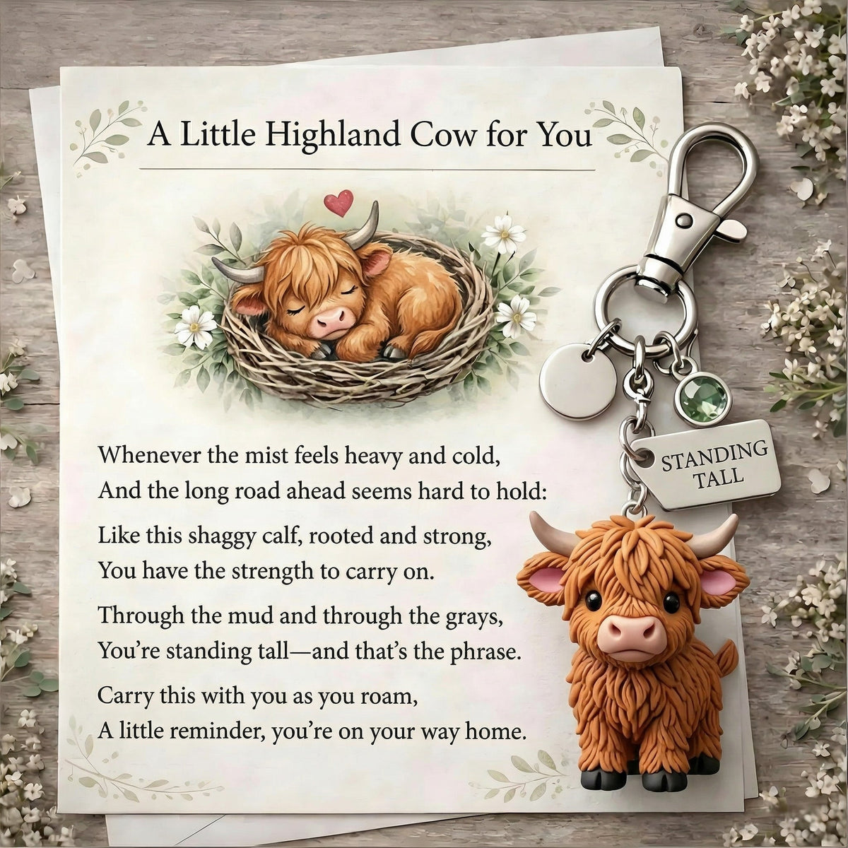 VistaCattle – Meaningful Highland Cow Gift Keychain