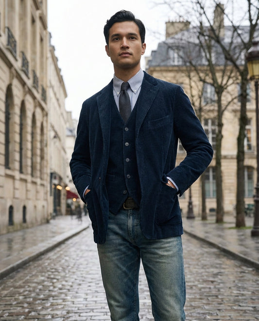 Harrington™ – Vintage Corduroy Blazer & Vest Set