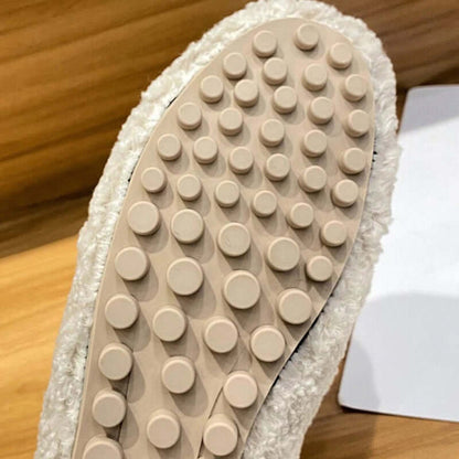 Arielle Plush Moccasins With Non-Slip Sole | belevite