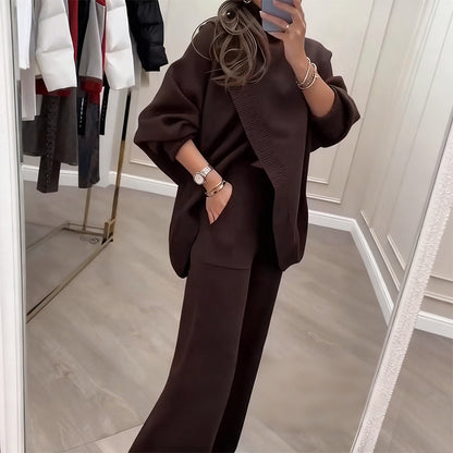 TranquilThreads - Oversized Knit Set – Casual Sophistication