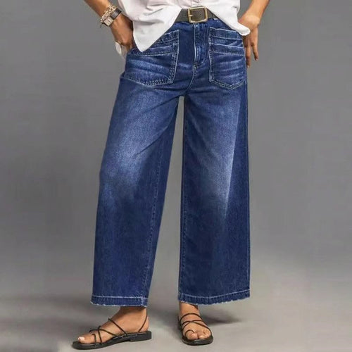 SculptFit – Tummy Control Wide-Leg Jeans
